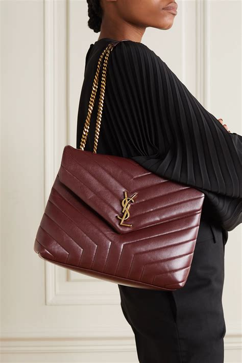 ysl bag burgundy|yves saint laurent quilted bag.